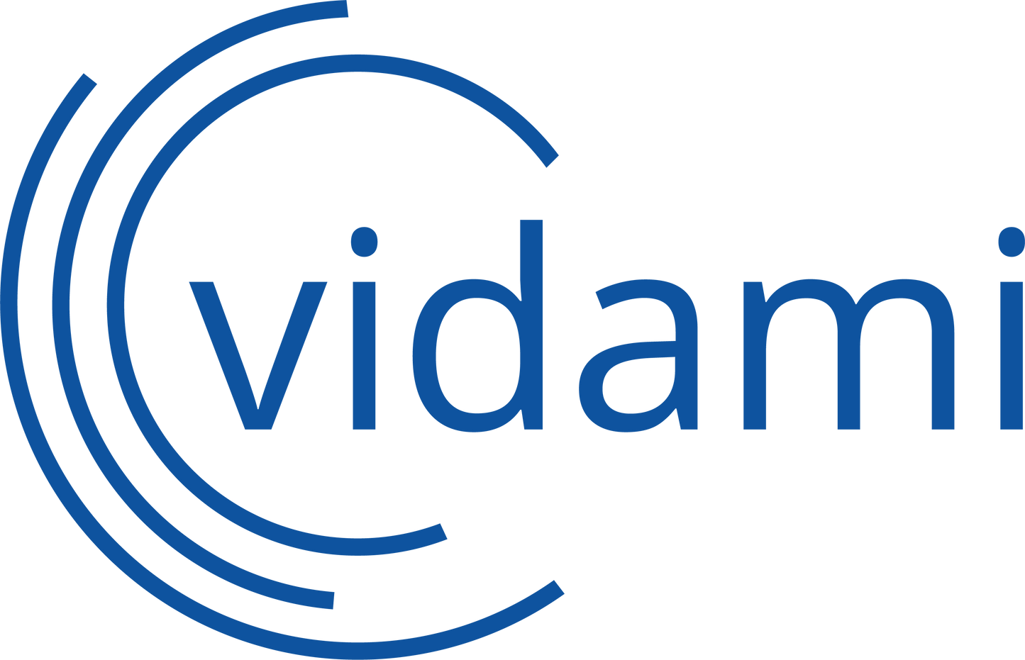 Vidami logo with 3 partial radiating circles